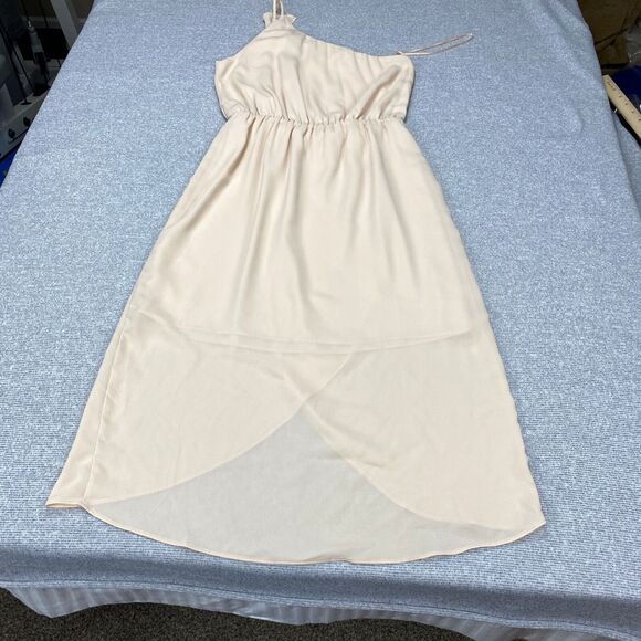 Everly One Shoulder Wrap Dress Womens Size Small Cream - Picture 2 of 14